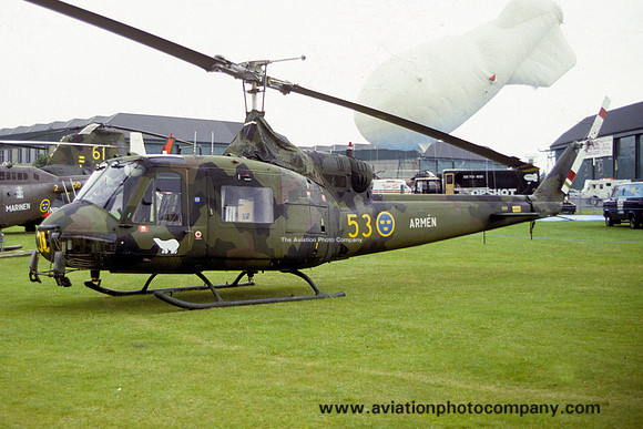 Swedish Army Bell 204B 3313 at Middle Wallop (1986)