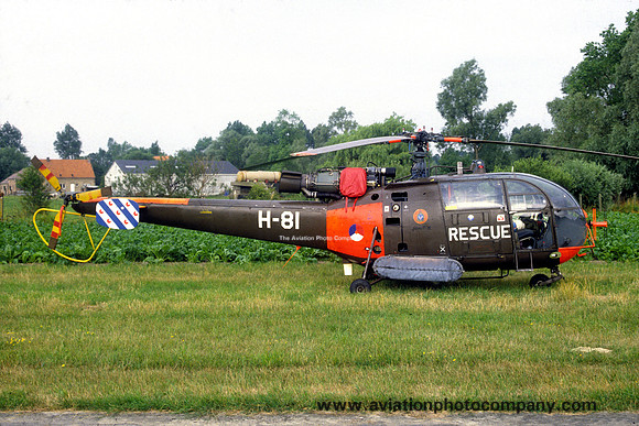 Dutch Air Force SAR Flight Sud Alouette III H-81 (1986)