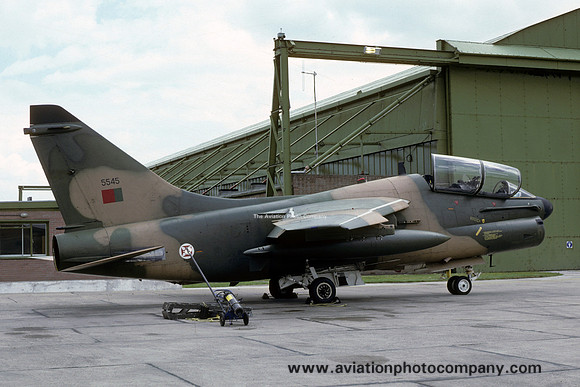 Portuguese Air Force Esq 304 LTV TA-7P Corsair 5545 at RAF Lossiemouth (1986)