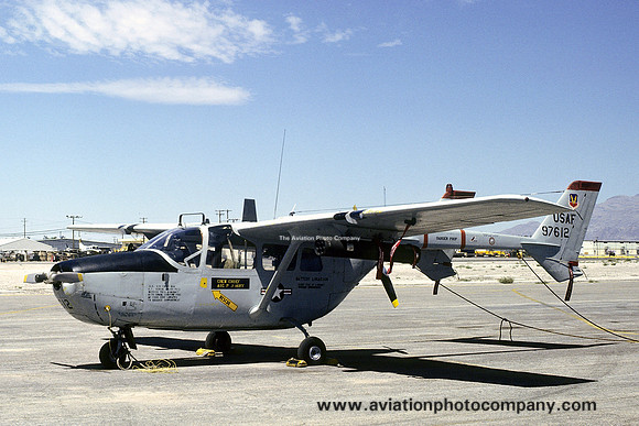 USAF 602 TACW 23 TASS Cessna O-2A Skymaster 69-7612 at Nellis AFB (1979)