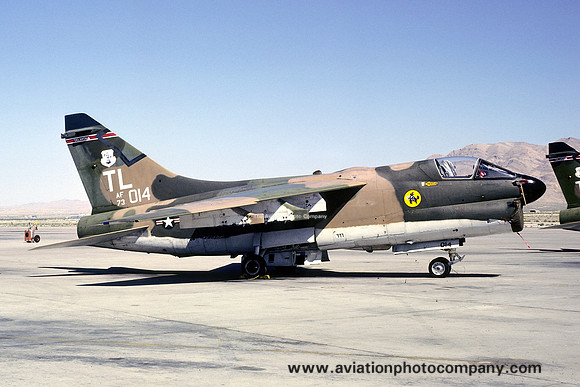 USAF Oklahoma ANG 125 TFS LTV A-7D Corsair 73-1014/TL at Nellis AFB (1979)