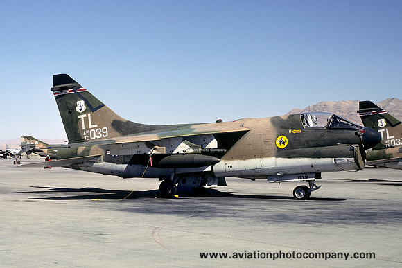 USAF Oklahoma ANG 125 TFS LTV A-7D Corsair 70-1039/TL at Nellis AFB (1979)