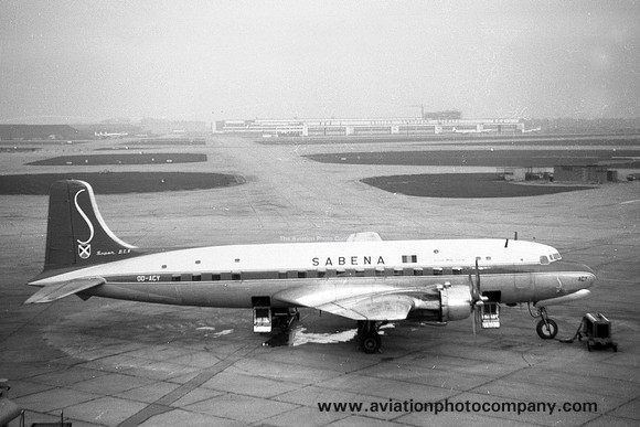 Sabena Douglas DC-6 OD-ACV at London Heathrow (1960)