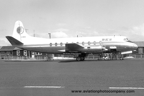 BKS Air Transport Vickers Viscount G-ARER at Newcastle Woolsington (1961)