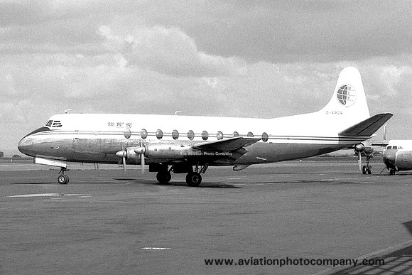 BKS Air Transport Vickers Viscount G-ARGR at Newcastle Woolsington (1961)