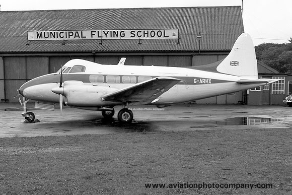 De Havilland DH.104 Dove 8 G-ARHX at Newcastle Woolsington (1961)