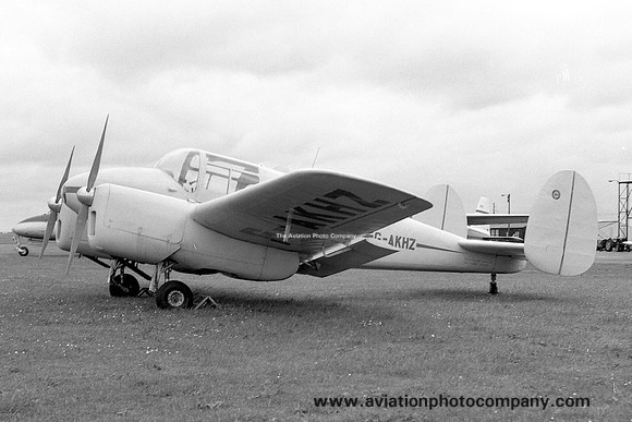 Miles Gemini G-AKHZ at Newcastle Woolsington (1961)