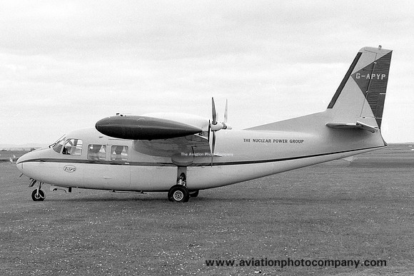 The Nuclear Power Group Piaggio P-166 G-APYP at Newcastle Woolsington (1961)