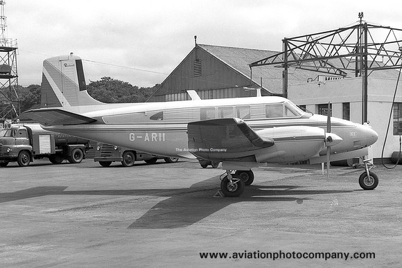 The British Oxygen Co Ltd Beech 65 Queen Air G-ARII at Newcastle Woolsington (1961)