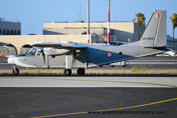 Armed Forces of Malta Britten-Norman BN-2T-26 Islander AS-9819 at Malta Luqa IAP (2023)