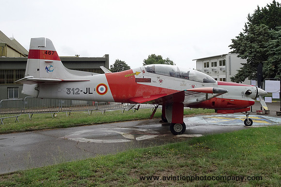 French Air Force Embraer EMB-312F Tucano 467/312-JL displayed at Salon (2023)
