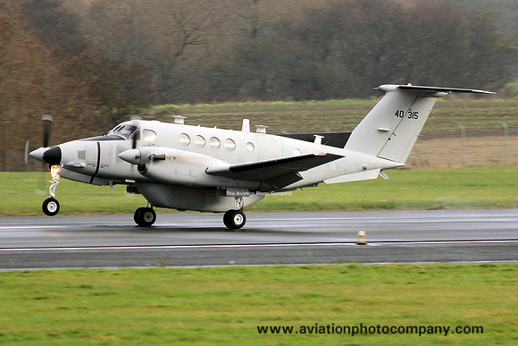 US Army Beech C-12R Huron 94-0315 at Prestwick (2011)