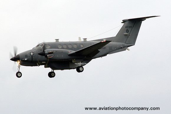 US Army Beech C-12R Huron 94-0319 at Prestwick (2011)