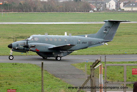 US Army Beech C-12R Huron 94-0316 at Prestwick (2011)