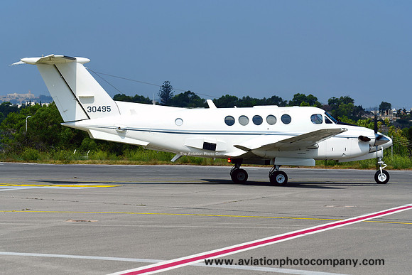 USAF US Embassy Flight Beech C-12C Huron 83-0495 at Malta Luqa IAP (2023)