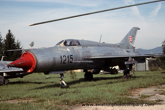 Slovak Air Force Mikoyan MiG-21PF 1215 stored at Trencin (2001)