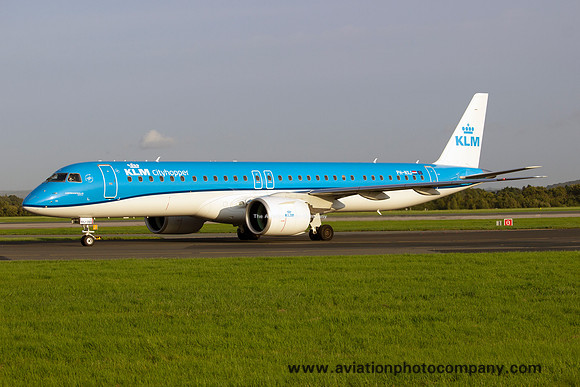 KLM Cityhopper Embraer E195-E2 PH-NXJ at Manchester IAP (2023)