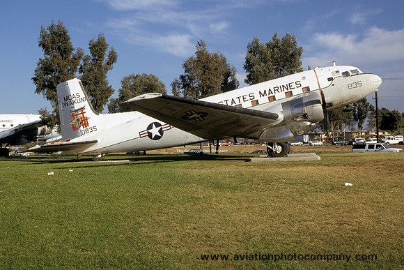US Marines Douglas C-117D Skytrain 50835 displayed at MCAS Miramar (2000)