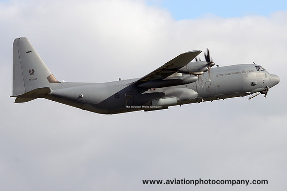 RAAF 37 Squadron Lockheed C-130J-30 Hercules A97-465 at Prestwick (2024)