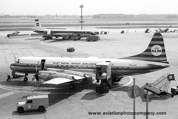 KLM Lockheed Electra PH-LLE at London Heathrow (1964)