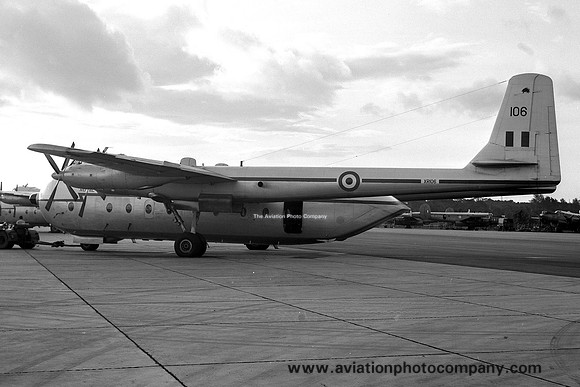 RAF 215 Squadron AWA Argosy C.1 XR106 at RAF Changi (1966)