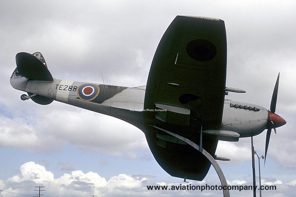 RAF Supermarine Spitfire TE288 displayed at Harewood, New Zealand (1966)