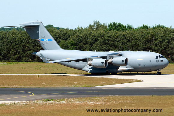 SAC Wing McDonnell Douglas C-17A 03 at Eindhoven (2014)