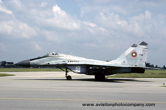 Bulgarian Air Force 3 IAB Mikoyan MiG-29 Fulcrum "18" (2005)