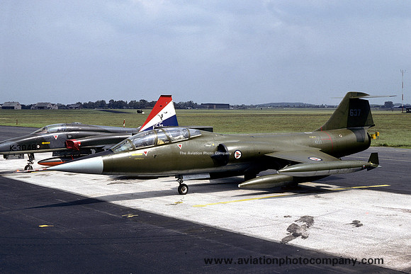 Norwegian Air Force 334 Skv Lockheed F-104D Starfighter 637 (1978)