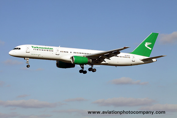 Turkmenistan Boeing 757-200 EZ-A012 at London Heathrow (2012)