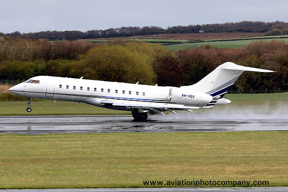 Coolfare Contracts Pty Ltd Bombardier BD-700 Global Express VH-VGX at Prestwick (2015)