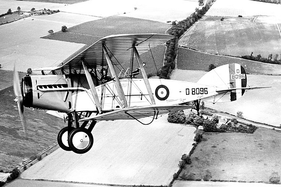 Royal Flying Corps Bristol F.2B Biplane D8096 Air to Air