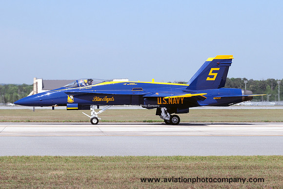 US Navy Blue Angels McDonnell Douglas F/A-18C Hornet 162437/5 at Dobbins AFB (2012)