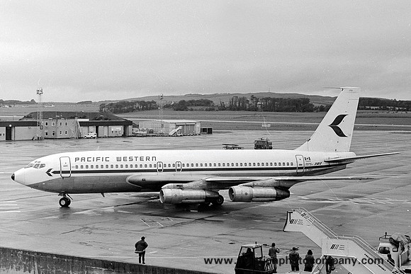 Pacific Western Boeing 707-100B at Prestwick