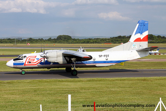 Exin Antonov An-26 SP-FDT at Manchester (2013)