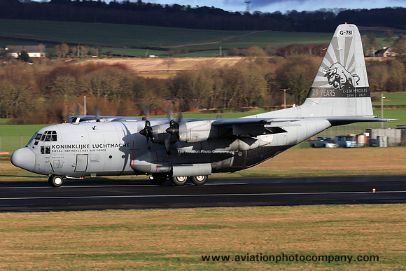 Dutch Air Force Lockheed C-130H Hercules G-781 at Prestwick (2022)