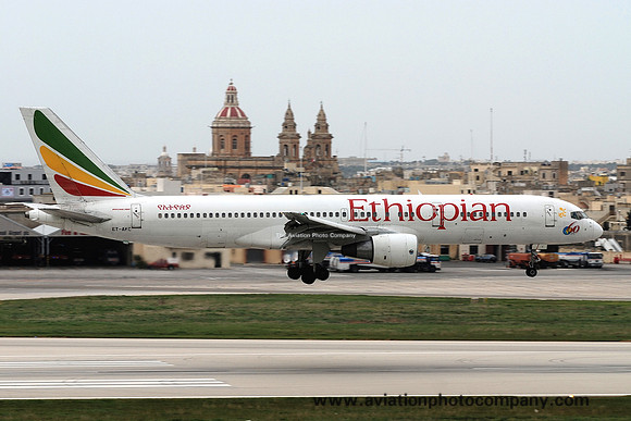 Ethiopian Airlines Boeing 757-260 ET-AKC at Malta Luqa IAP (2008)