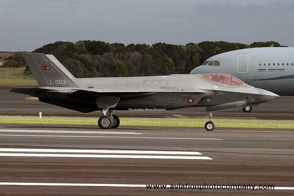 Danish Air Force Lockheed F-35A L-003 at Lajes (2025)
