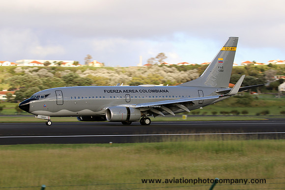 Colombian Air Force Esc 811 Boeing 737-732 FAC1222 at Lajes (2023)
