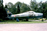Dutch Air Force Republic F-84F P-191 displayed at Gilze Rijen (1987)