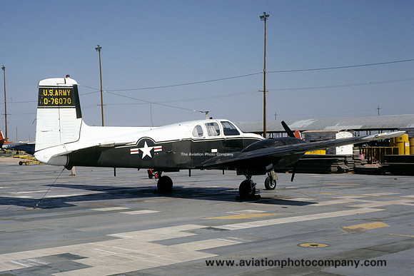 US Army Beech U-8D Seminole 57-6070 at MASDC Davis Monthan (1979)