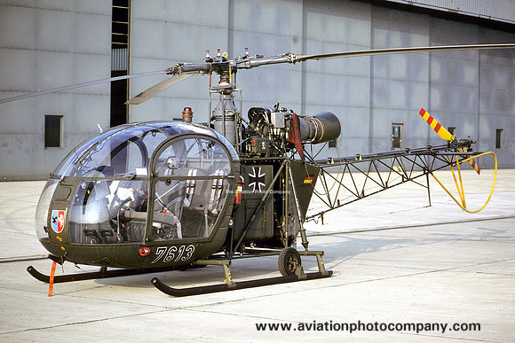German Army HFS7 Sud Alouette II 76+13 (1991)