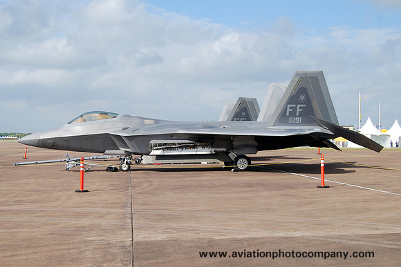USAF 1 FW Lockheed F-22A Raptor 09-4191/FF at RIAT Fairford (2016)
