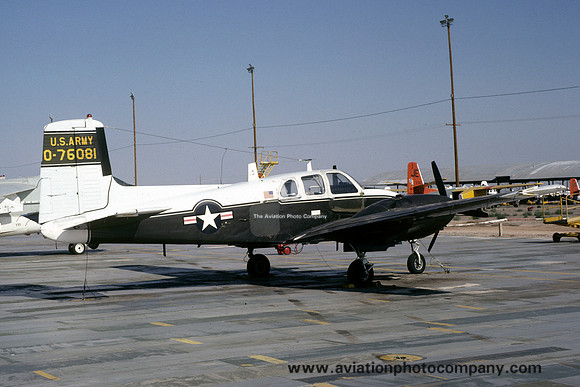 US Army Beech U-8D Seminole 57-6081 at MASDC Davis Monthan (1979)