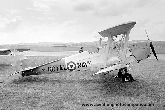 Royal Navy Yeovilton Station Flight De Havilland Tiger Moth XL714 (1969)