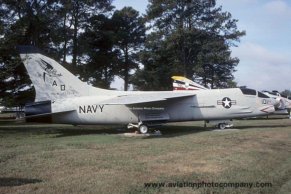 US Navy Chance F-8E Crusader 149150/AD-101 displayed at NAS Oceana (2000)