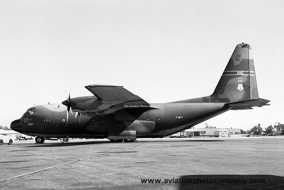 USAF Wyoming ANG 187 TAS Lockheed C-130B Hercules 59-5957 (1976)