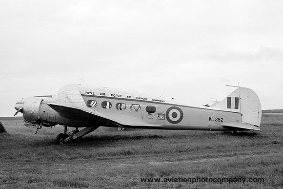 RAF Avro Anson C.19 VL352 stored at Thruxton (1968)