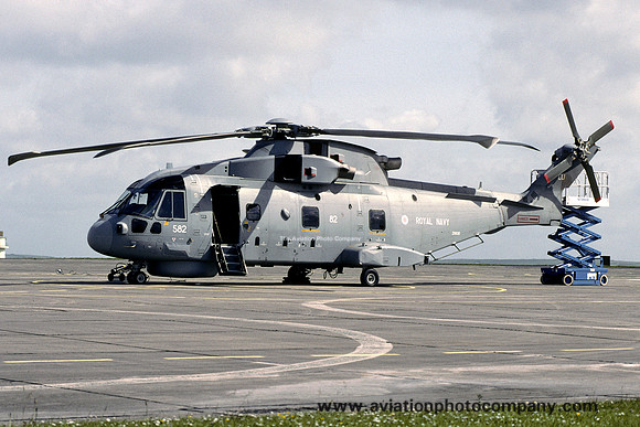 Royal Navy 824 Squadron Westland Merlin HM.1 XH836/CU582 at RNAS Culdrose (2000)
