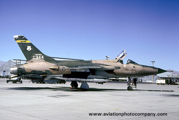 USAF Virginia ANG 149 TFS Republic F-105D Thunderchief 62-4344 at Nellis AFB (1980)